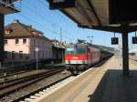 BR 1144 232 der BB mit GZ bei der Durchfahrt des BF Bad Hersfeld in Fahrtrichtung sden am 07.09.2008.