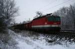 1144 247 mit einem Gterzug am 12.12.2008 in Haar (bei Mnchen).