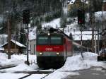 BR 1144 260 mit IC nach Wien Sd bei der Durchfahrt in Semmering am 27.02.2009