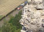 Ein Blick aus Schlossberg(Rattenberg) auf Inntalbahn.20.09.2008