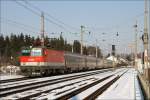 1144 016 mit IC 733  Der Warmbaderhof  von Wien Meidling nach Lienz.