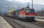 1144 279-5 mit einem KLV-Zug am 26.03.2010 im Bahnhof Schwaz