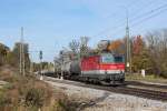 1144 236 mit einem Kesselwagenzug am 28.10.2011 in Aling.