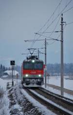 1144 045 ist am 14.03.2013 mit dem Rex 3910 bei Wartberg an der Krems  auf mich zugefahren.