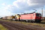 1144 40 mit dem DG 67023 von Wien Zentralverschwindebahnhof (Za) nach Wiener Neustadt Hauptbahnhof Ausfahrbahnhof (Nr), hier zum sehen bei der Durchfahrt des Bahnhof Gramatneusiedl (Gn); am 12.07.2013