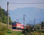 1144 049 mit dem Rex 3912 kurz nach der Abfahrt
in Wartberg an der Krems.