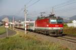 1144 108 mit Regionalzug 4010 bei Niklasdorf am 16.08.2013.