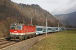 1144 108 mit EC151 zwischen Bruck/Mur und Pernegg am 20.01.2015.