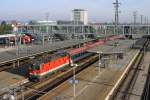 1144.104 verlässt mit EC-151 am 1.3.15 den Hbf.Wr.Neustadt.