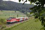 1144 096 mit Regionalzug bei Kappel am Krappfeld am 18.06.2015.