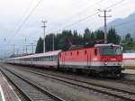 ÖBB 1144 113  Sonny Boy  mit InterCity-Wendezug IC 515 Innsbruck - Schwarzach-St.Veit - Bischofshofen - Selzthal - Graz;  Sankt Johann im Pongau an der Salzburg-Tiroler-Bahn, 19.08.2015  