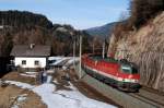 1144 243 und 1144 261 mit einem Gterzug in Gries am Brenner (05.02.2007)