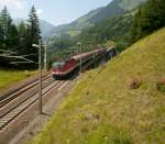 1144 XXX mit IC 690 (Wien Westbahnhof - Villach Hbf) am 5.7.2015 nahe des Bahnhofs Penk.