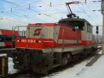 Die 1163 009 am 05.01.2008 in Salzburg Hbf.