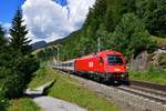 1216 008 mit EC 89 am 30.06.2018 bei Gries am Brenner.