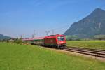 ÖBB Siemens Taurus 1216 005-9 mit EC in Niederaudorf am 10.08.20