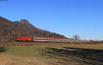 1216 006 mit dem EC 1281 (München Hbf – Venezia Santa Lucia) bei Kirnstein 12.2.22