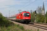 1216 020 mit EC 87 am 01.05.2012 bei Grokarolinenfeld.