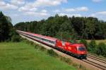 1216 013 mit EC 89 vor Ostermünchen (21.08.2013)