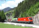 Unusually for the Brenner line a pair of 1116 locomotives head a southbound freight train.