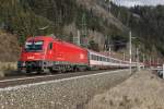 1216 005 mit EC31 bei Kaisersberg am 14.03.2016.