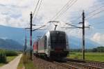 1216 025, ex 1216 050 (Weltrekord-Lok) bei Vomp (28.08.2008)