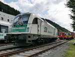 1216.960 im Bahnhof Übelbach anlässlich einer Fahrzeugausstellung zur 100-Jahr-Feier der Strecke Peggau-Übelbach, 04.08.2019  