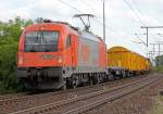 1216 901-9 der RTS mit Bauzug in Porz Wahn am 13.05.2011