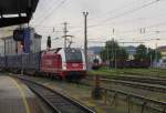 SLB 91 (91 81 1216 940-7 A-SLB) mit einem Containerzug Richtung Freilassing, am 27.05.2011 in Salzburg Hbf.