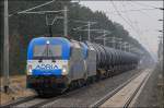 ADRIA 1216.920 und 1216.922 am 18.03.13 mit einem VTG Kesselzug in der Hst.