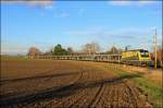 CargoServ 1216.932 bringt am 19.03.13 den knapp 16 Stunden verspteten 46661 (Passau-Sopron) nach Ebenfurth.