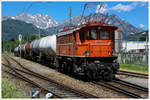 Durch das Vordernbergertal rollt 1245.525 mit einem Kesselzug von Trofaiach nach Donawitz. Trofaiach 6.6.2014