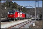 1293 027 mit Güterzug in Gornje Lezece am 14.02.2019.