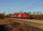 Die 1293 006, die 1293 013, die 1293 022 und die 1293 009 am 03.01.2019 unterwegs bei Mossa.