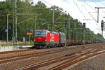 Die 1293 004 mit einem gemischten Güterzug am 17.08.2019 in Nassenheide.