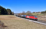 1293 007 mit einem Güterzug am 06.03.2021 bei Sinngrün.