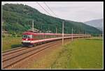 4010.016.+ 4010.009 fahren am 3.06.2002 bei Traboch als IC610 durchs Liesingtal.