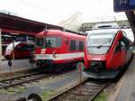 Verschiedene OBB-Nahverkehrszge in Salzburg.