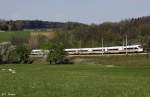 DB ICE-T als ICE 25 Dortmund - Wien, KBS 150 Passau - Wien, Passauer Bahn, fotografiert bei Schrding am 25.04.2010