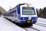 4020 280 bei der Einfahrt in den Bahnhof Semmering, 16.01.2010.