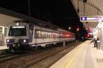 4020 271 als S 15 28881 von Mistelbach (Mb) nach Wien Htteldorf (Hf) ber Wien Meidling (Mi) hier im Bahnhof Wien Floridsdorf; am 14.08.2011