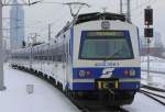 4020-213 + 4020-206 verlassen am 16.1.2013 den Bahnhof Wien-Praterstern am Weg von Wiener Neustadt Hbf nach Mistelbach als S2.