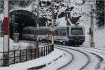 4020 301 im Einsatz auf der Semmeringbahn, bei der Ausfahrt aus dem Kartnerkogel Tunnel.