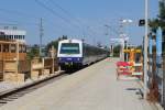 ÖBB Schnellbahn (S-Bahn) Wien: Ein Triebzug der Serie 4020/6020 (6020 245-4) erreicht am 1. Juli 2015 den S-Bhf. Brünner Straße. Der Zug fährt nach Wien-Meidling über Floridsdorf, Praterstern und Wien-Mitte.