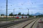 BB 4023 010 von Salzburg kommend fhrt in Freilassing ein und weiter nach Berchtesgaden.