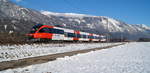 4024 026 als S 2 (Jenbach - Ötztal) bei Vomp, 18.12.2018.