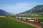 Der ehemalige Innsbrucker 4024 099-6, noch erkennbar an den S-Bahn-Tirol-Aufklebern, stattete am 25.