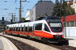 ÖBB 4024 101-9 fährt am 18.August 2019 als S45-Zug 20686 (Handelskai - Hütteldorf) aus dem Bahnhof Penzing.