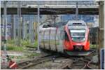 4024 001-2 erreicht als Leerzug aus Feldkirch den Bahnhof Buchs SG.