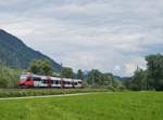 Tirol war lange Zeit das einzige österreichische Bundesland, in dem ausschließlich Talent 1-Triebzüge im alten Lackschema den Nahverkehr bestreiten.